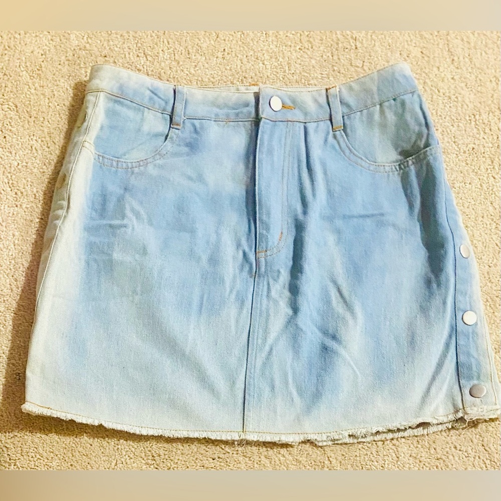Dainty Hooligan Light Wash Denim Skirt